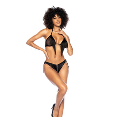 Mapalé - "Paloma Fringy" zweiteiliges Set schwarz