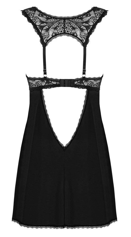 Obsessive Donna Dream Babydoll-Set Schwarz – 2-teiliges Set mit Babydoll und String