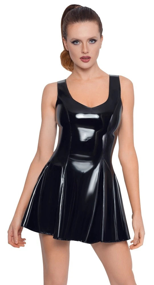 Black Level - Kleid aus Lack schwarz