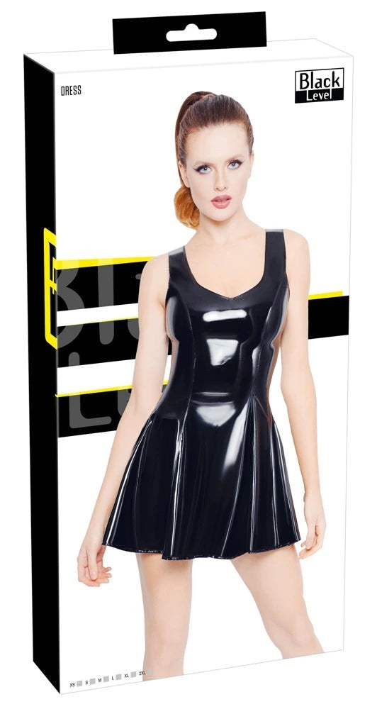 Black Level - Kleid aus Lack schwarz