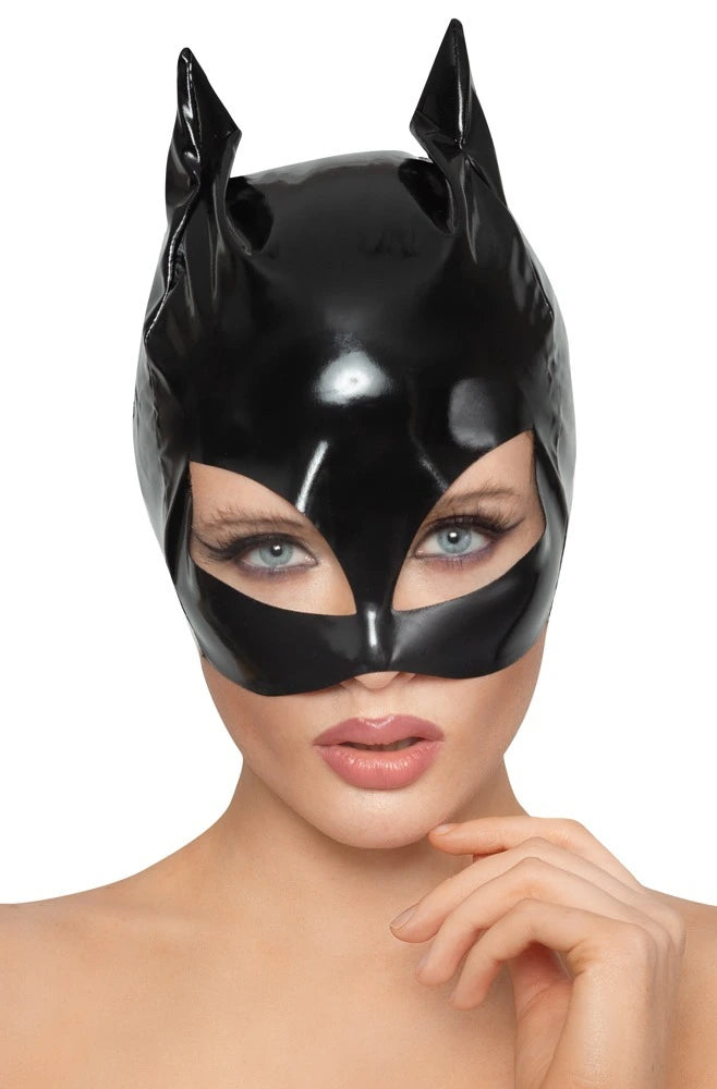 Black Level - Black Cat Kopfmaske aus Lack