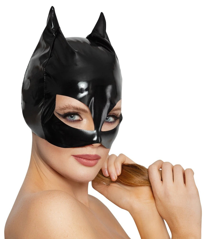 Black Level - Black Cat Kopfmaske aus Lack