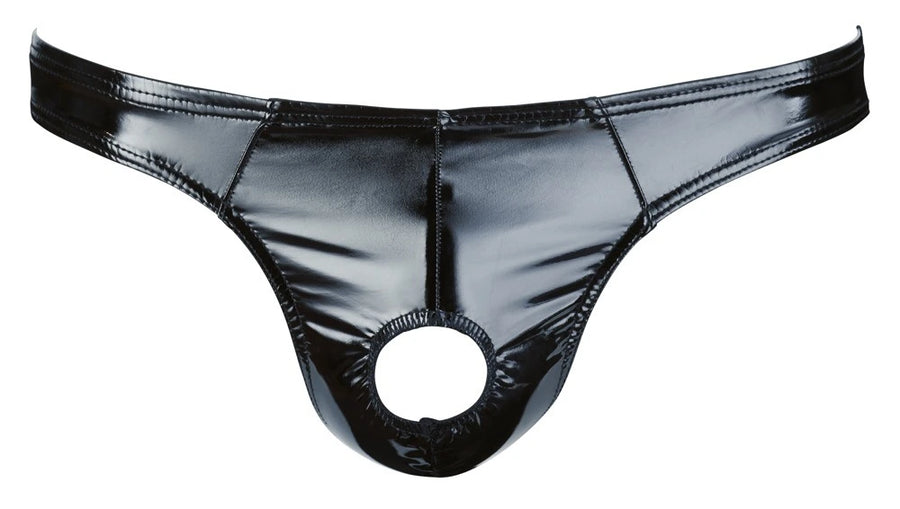 Black Level - Slip für Herrn offen aus Lack schwarz
