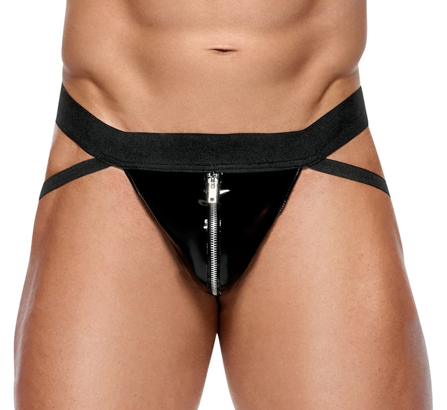 Black Level - Lack Jock Strap schwarz