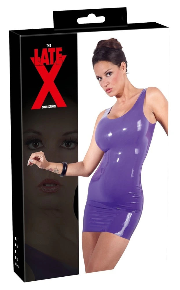 Kleid aus Latex lila