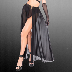 Kinky Diva Goddess Mesh-Rock Schwarz/Roségold