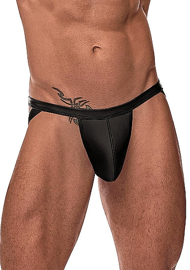 Male Power - "Cage Matte" Strappy Ring Jock schwarz