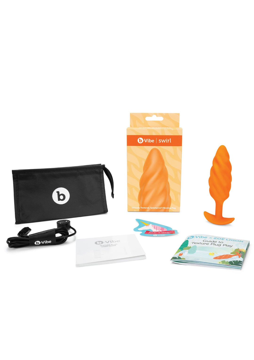 B-Vibe B-Vibe Swirl Texture Plug 10