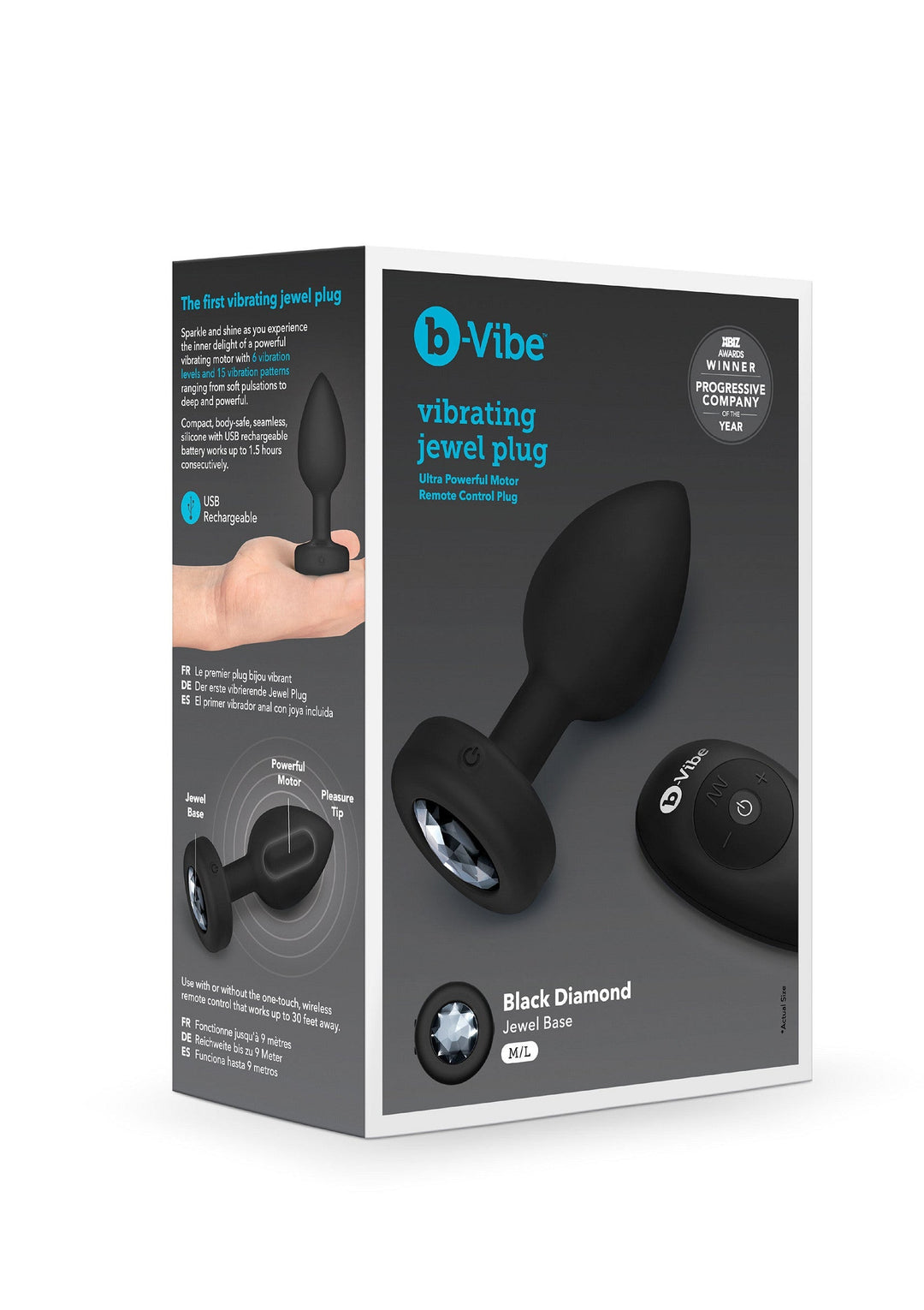 B-Vibe B-Vibe Vibrating Jewel Plug M/L 2