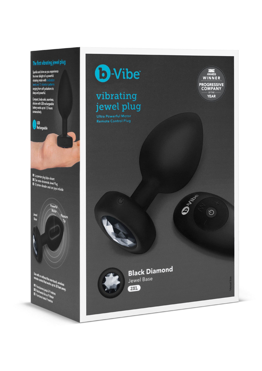 B-Vibe B-Vibe Vibrating Jewel Plug XXL 3