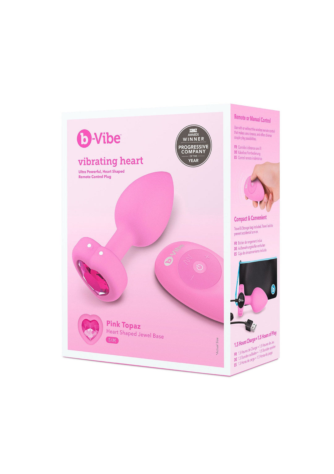 B-Vibe B-Vibe Vibrating Heart Plug S/M 3
