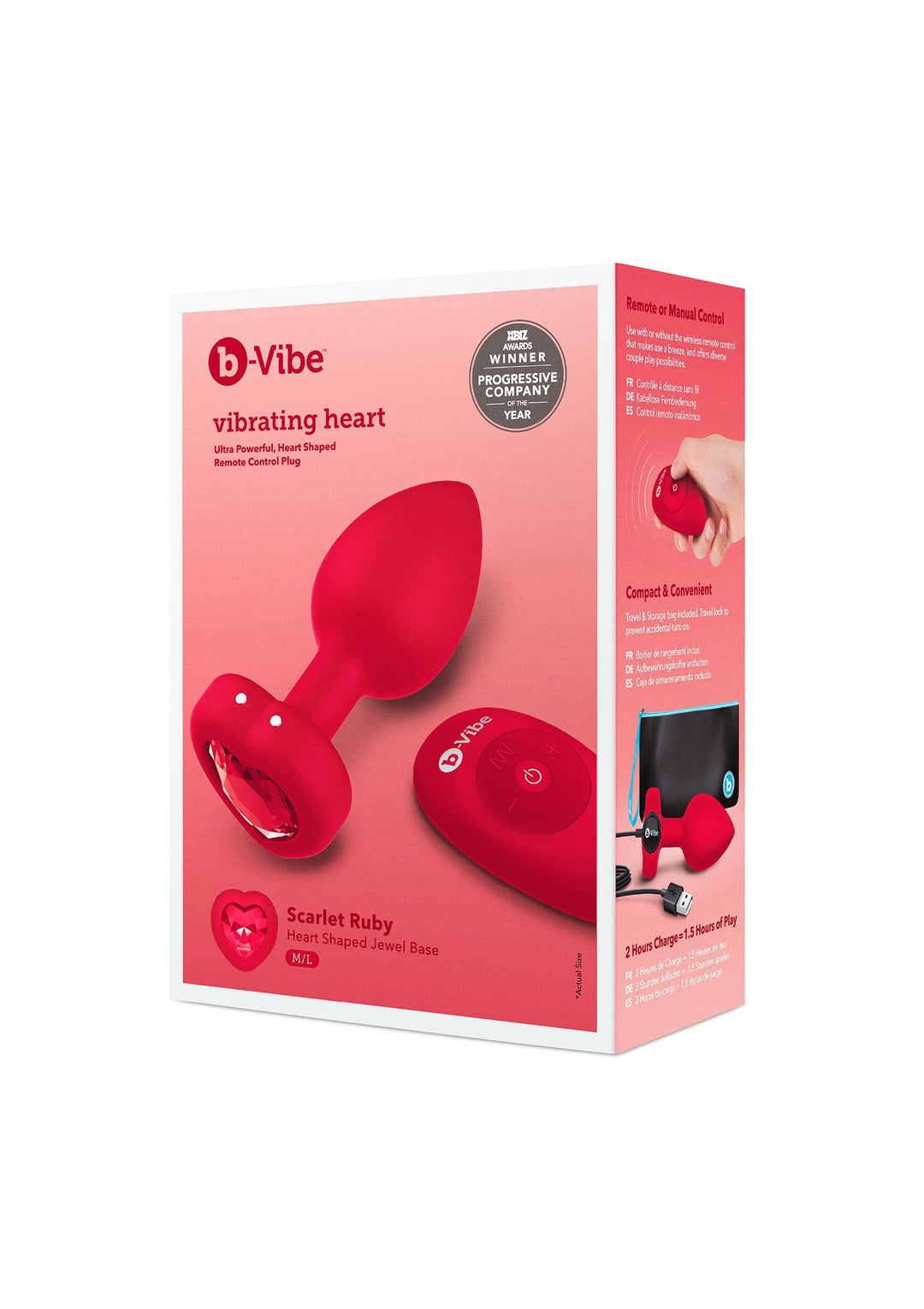 B-Vibe B-Vibe Vibrating Heart Plug M/L 3