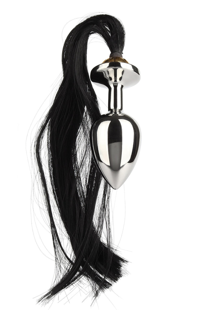 Mr. Steel Black Hair Pony Tail Rosebud 5