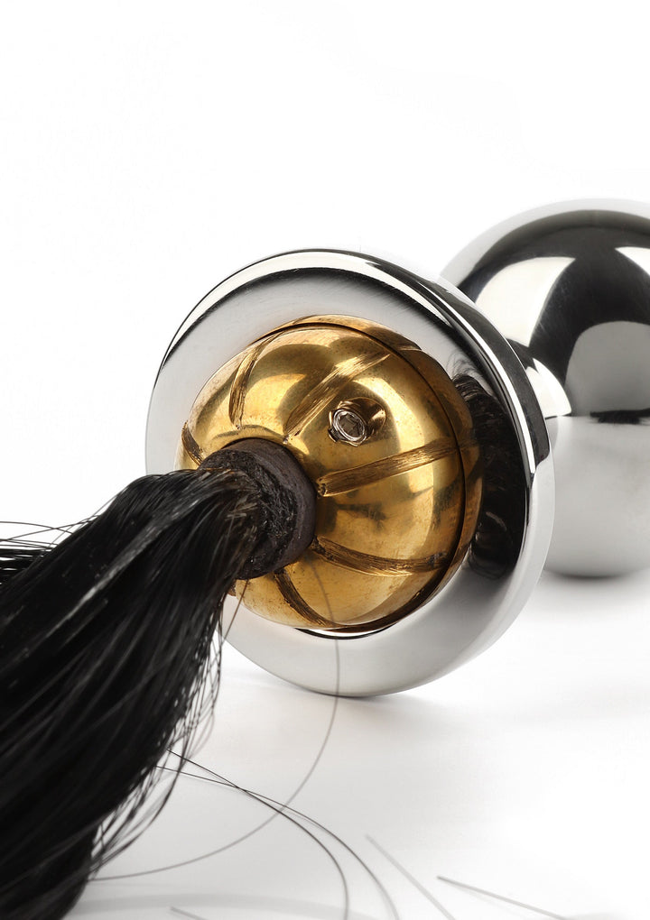 Mr. Steel Black Hair Pony Tail Rosebud 6