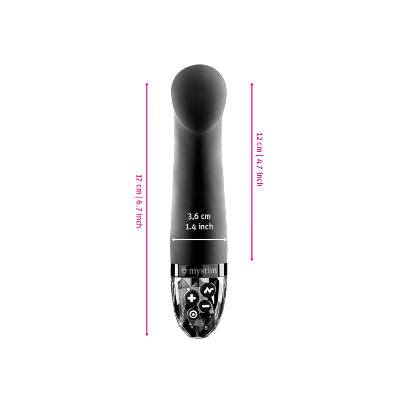 Mystim - Right on Ron Black E-Stim Vibrator