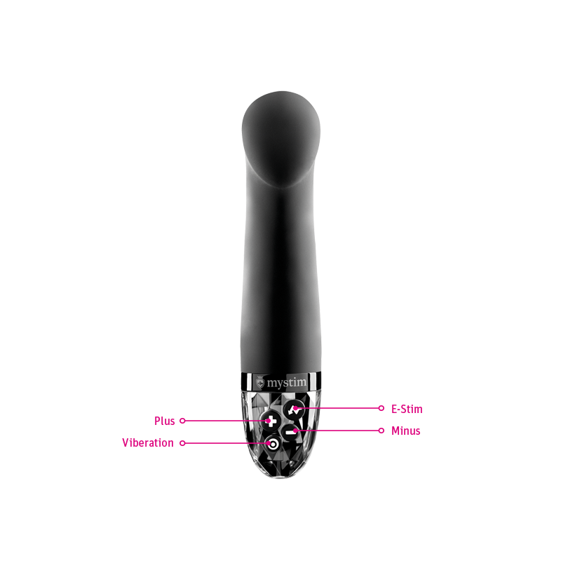 Mystim - Right on Ron Black E-Stim Vibrator
