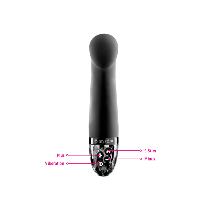 Mystim - Right on Ron Black E-Stim Vibrator