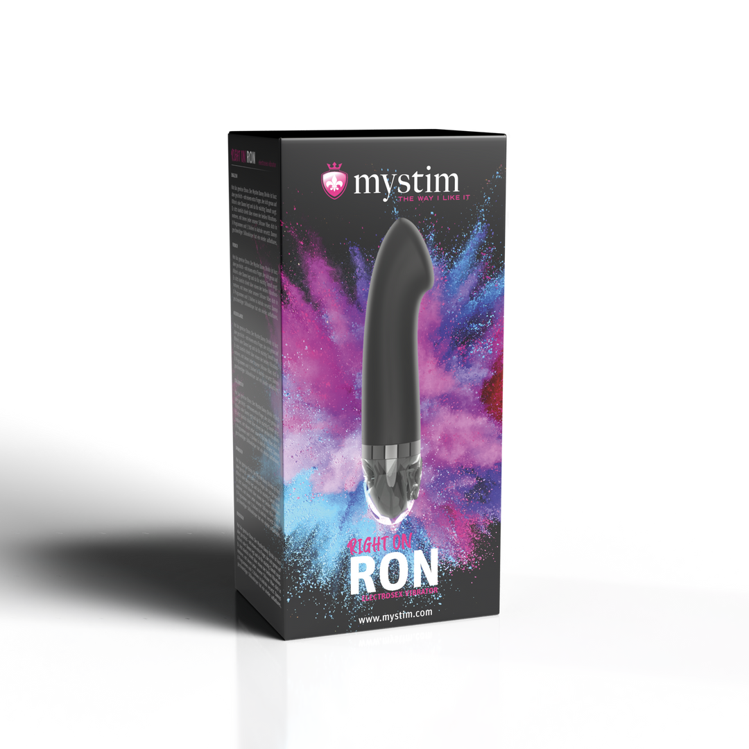 Mystim - Right on Ron Black E-Stim Vibrator