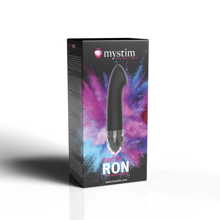 Mystim - Right on Ron Black E-Stim Vibrator