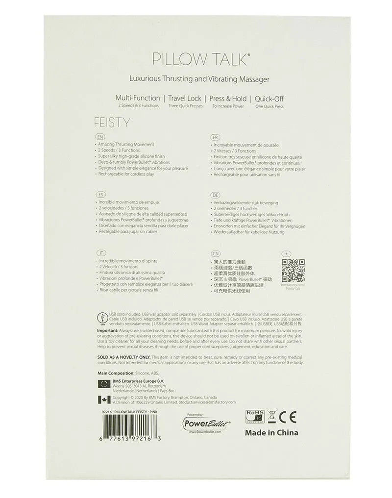 Pillow Talk - Feisty-Stoßender Vibrator - Pink