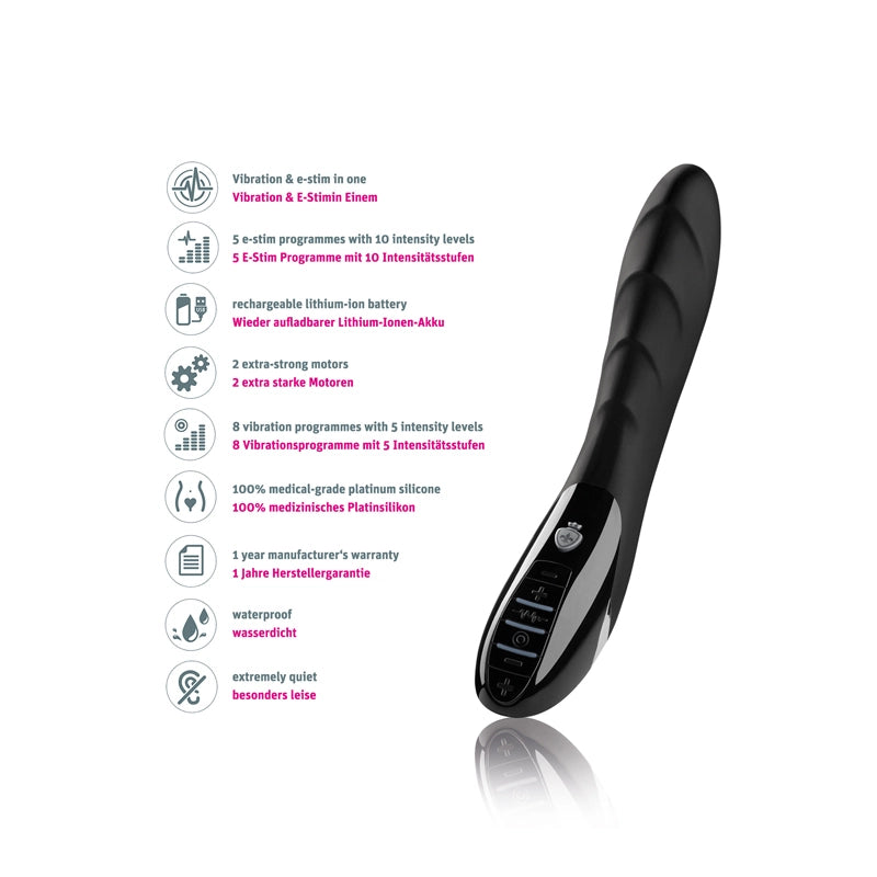 ´Mystim - Sizzling Simon Black E-Stim Vibrator