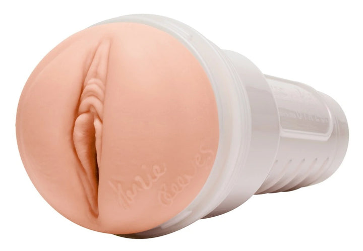 Fleshlight Kenzie Reeves Creampuff Masturbator in hautfarbenem SuperSkin-Material mit realistischer Textur im transparenten G