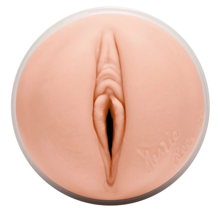 Fleshlight Kenzie Reeves Creampuff Masturbator in hautfarbenem SuperSkin-Material mit realistischer Textur und Signatur-Öffnu