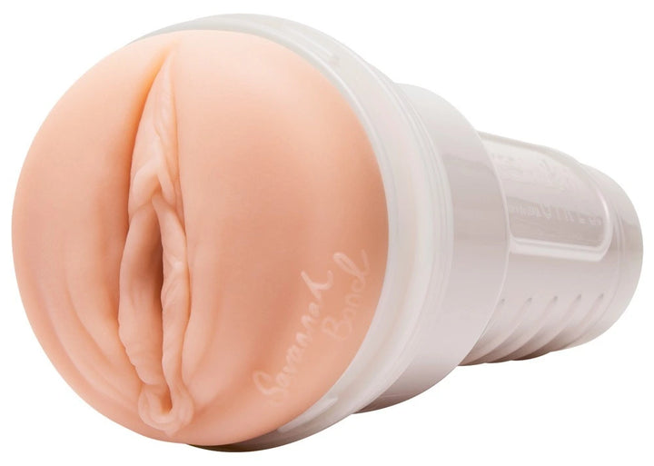 Fleshlight Savannah Bond Masturbator Original Vagina in hautfarben, realistisches Design in transparentem Gehäuse