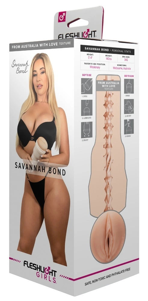 Fleshlight Girls Savannah Bond Masturbator Original Vagina hautfarben diskret verpackt hochwertiges Silikonprodukt aus Austra