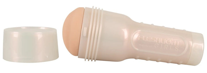 Fleshlight Girls Sky Bri Celestial Masturbator Original Vagina in zartem Hautton mit cremefarbenem Gehäuse und abnehmbarem De