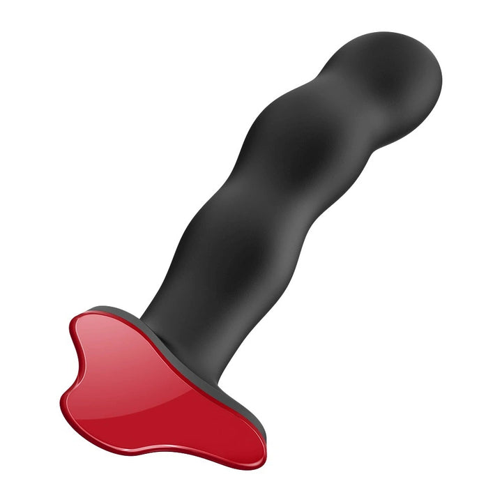 Fun Factory Bouncer Dildo in Schwarz mit rotem Herzfuß aus hochwertigem Silikon – ergonomisch geformt für intensiven Genuss