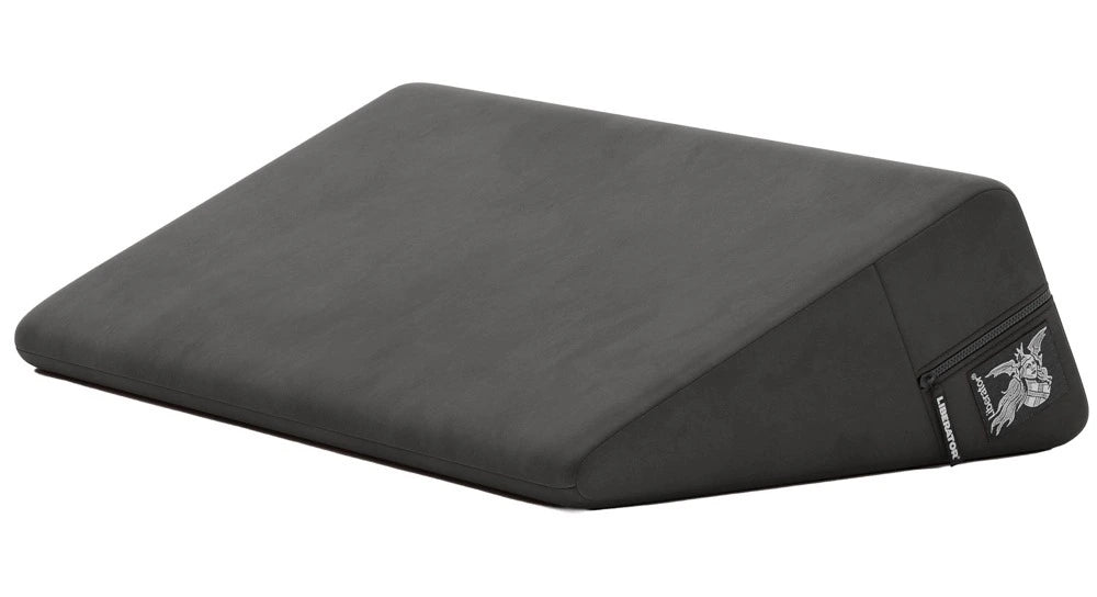 Liberator Super Wedge Sexkissen in Schwarz, weiches Mikrofaser-Cover mit Reißverschluss, ergonomisch geformt für intime Momen
