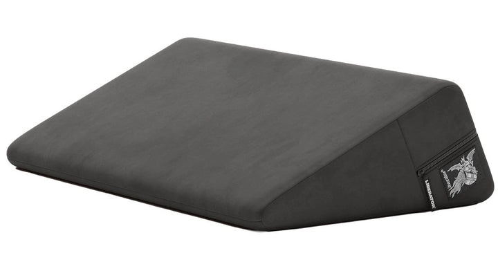 Liberator Super Wedge Sexkissen in Schwarz, weiches Mikrofaser-Cover mit Reißverschluss, ergonomisch geformt für intime Momen