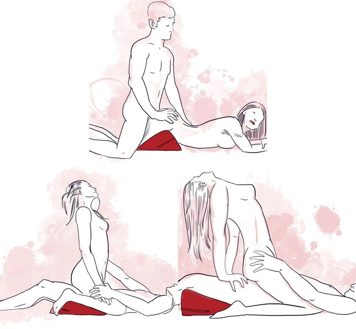 Liberator Super Wedge Sexkissen in Rot – ergonomisches Liebeskissen für intensive intime Erlebnisse und optimale Positionieru
