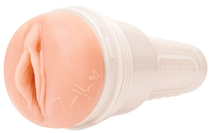 Fleshlight Emma Hix Masturbator Syrup, hautfarbene Original Vagina aus softem Superskin-Material im weißen Gehäuse