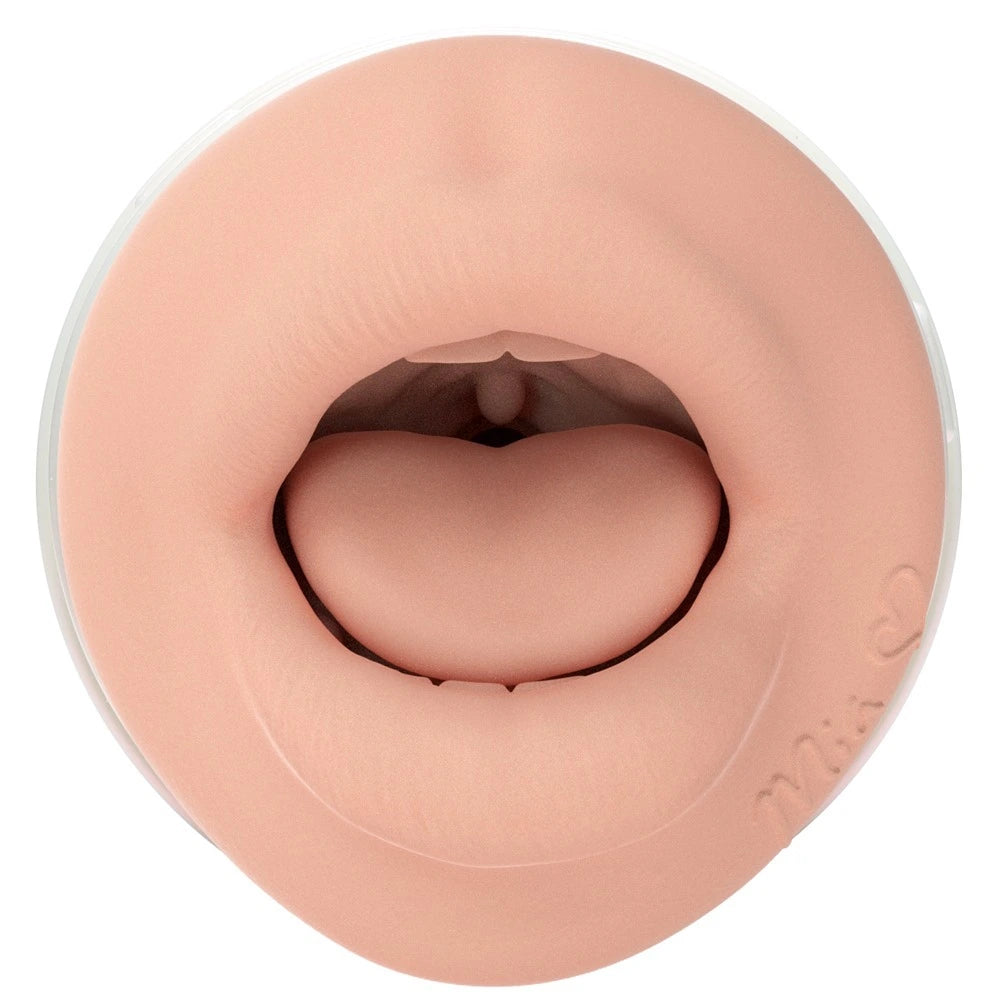 Fleshlight Mia Malkova Headshot Masturbator mit realistischem Mund-Einstieg in Hautton, hochwertiges SuperSkin-Material