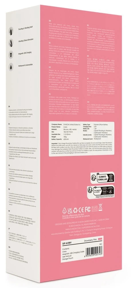 SVAKOM - Avery Rabbit Vibrator pink