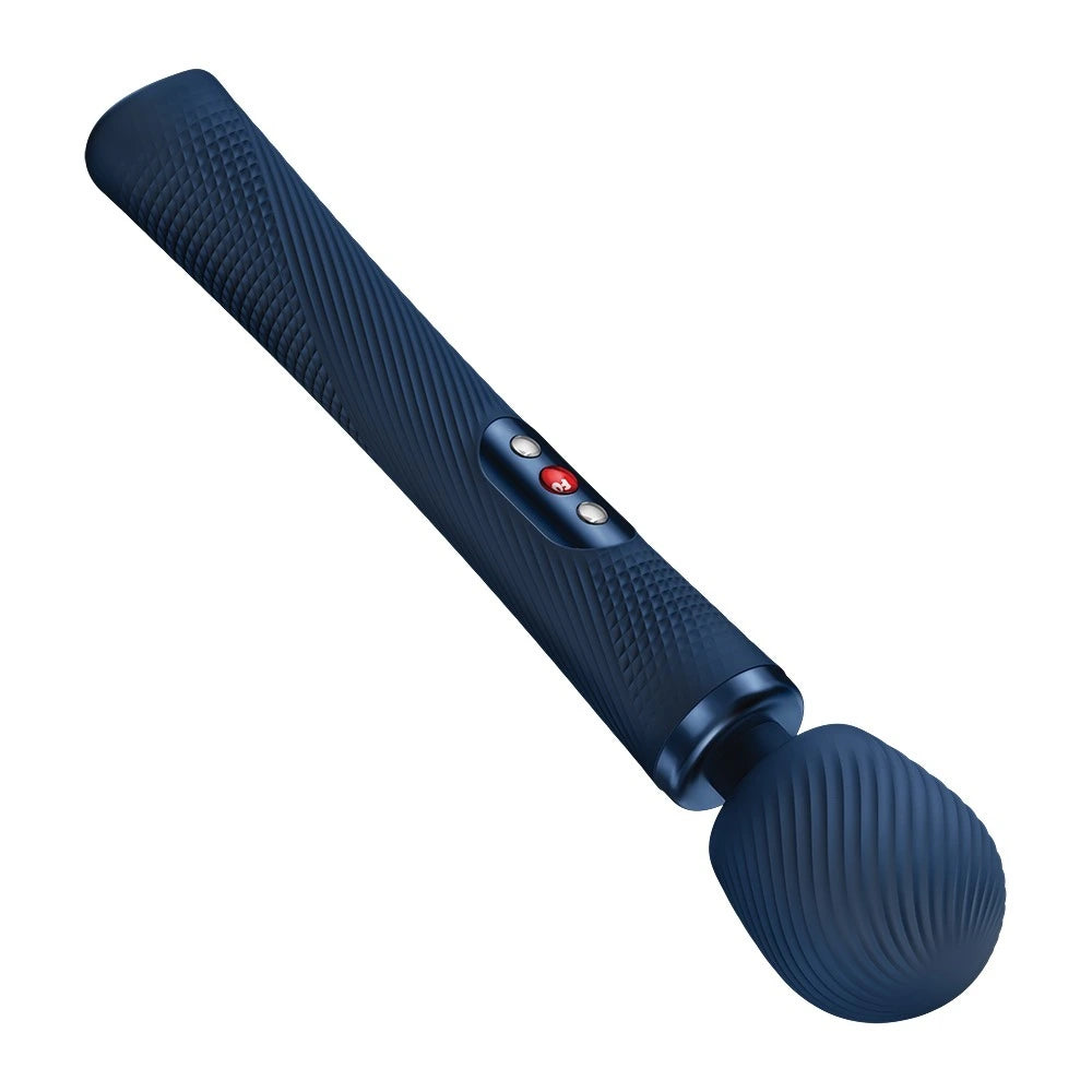Fun Factory VIM Premium-Massagestab in Mitternachtsblau, ergonomischer Silikon-Wand mit strukturierter Oberfläche und 3 Steue