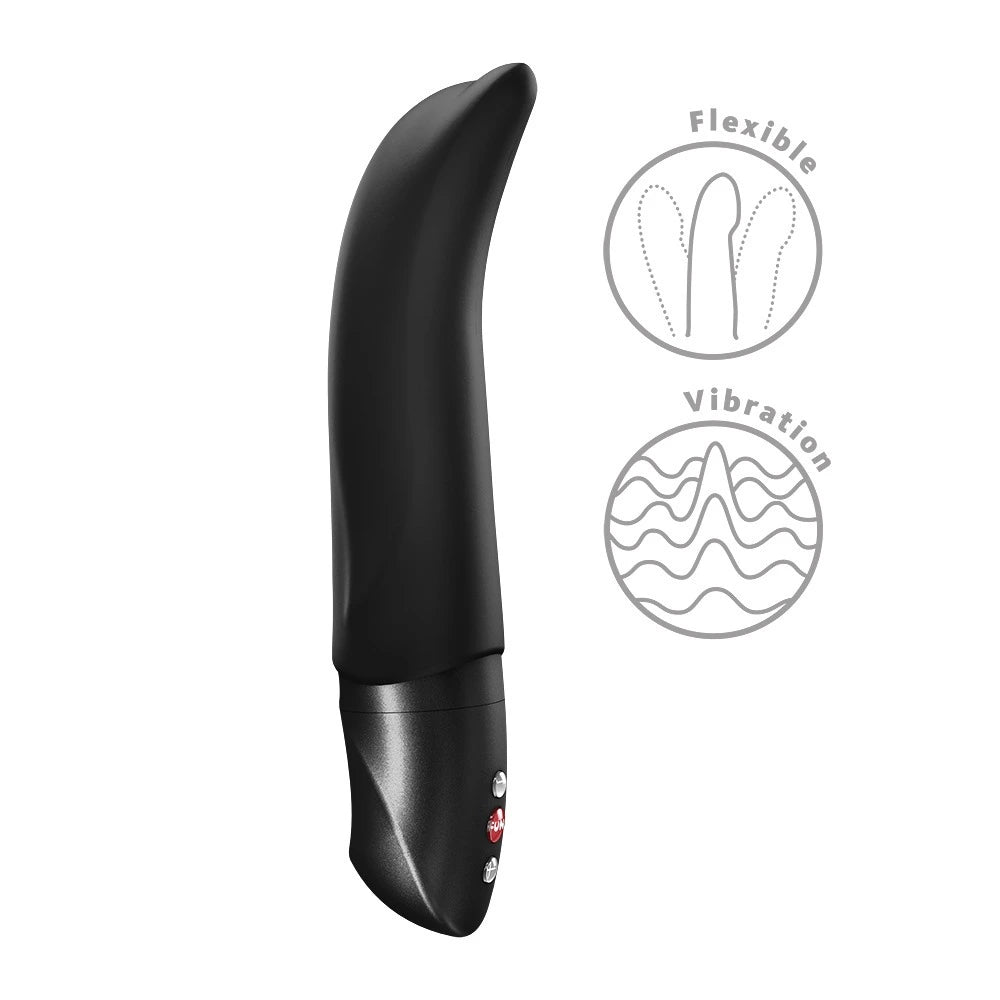 Fun Factory DIVA DOLPHIN G-Punkt-Vibrator in Schwarz, flexibel, aus hochwertigem Silikon, mit Vibrationsfunktion