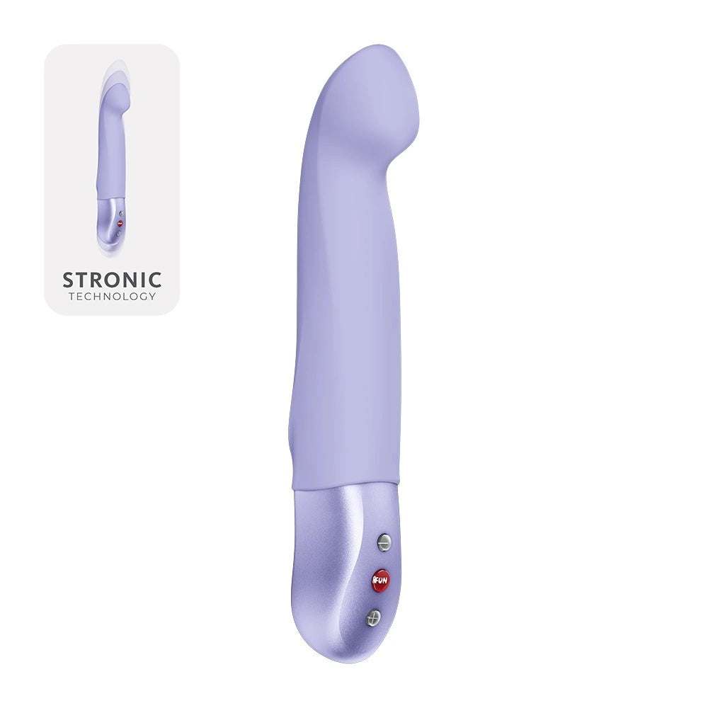 Fun Factory STRONIC G Stoßvibrator in zartem Lavendel, ergonomisch gebogen, Silikon, mit Stronic-Technologie