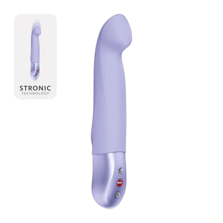 Fun Factory STRONIC G Stoßvibrator in zartem Lavendel, ergonomisch gebogen, Silikon, mit Stronic-Technologie