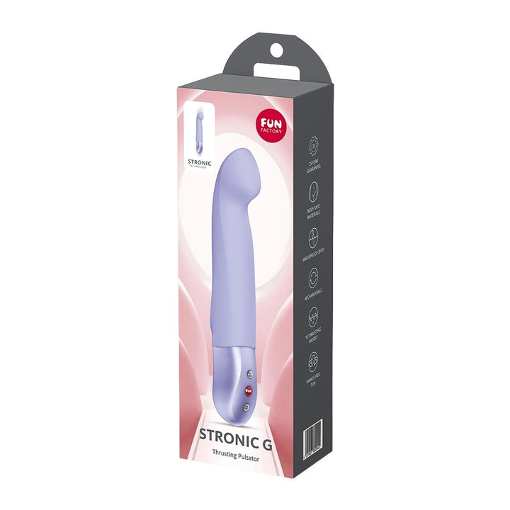 Fun Factory STRONIC G Stoßvibrator in Lavendel, hochwertiger G-Punkt-Pulsator mit Stronic-Technologie, OVP