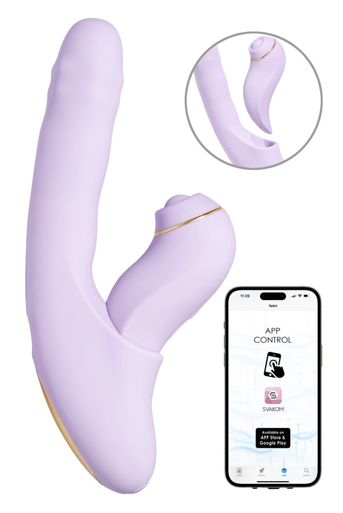 SVAKOM DuoGlow – 2-in-1-Stoßvibrator mit Perlen und Klopfstimulator
