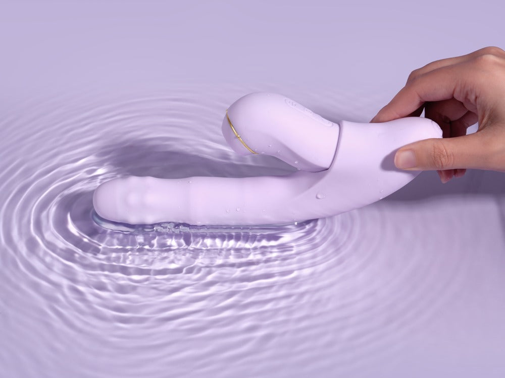 SVAKOM DuoGlow – 2-in-1-Stoßvibrator mit Perlen und Klopfstimulator