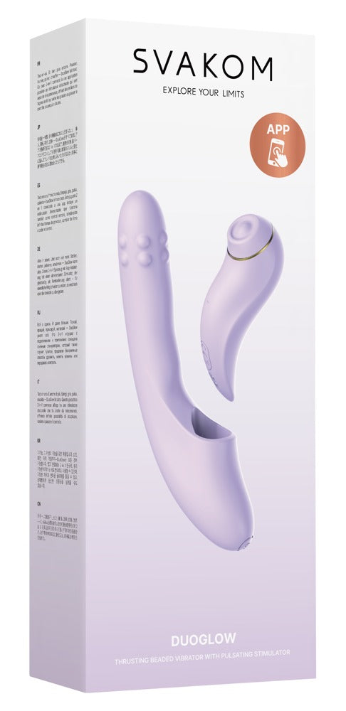 SVAKOM DuoGlow – 2-in-1-Stoßvibrator mit Perlen und Klopfstimulator
