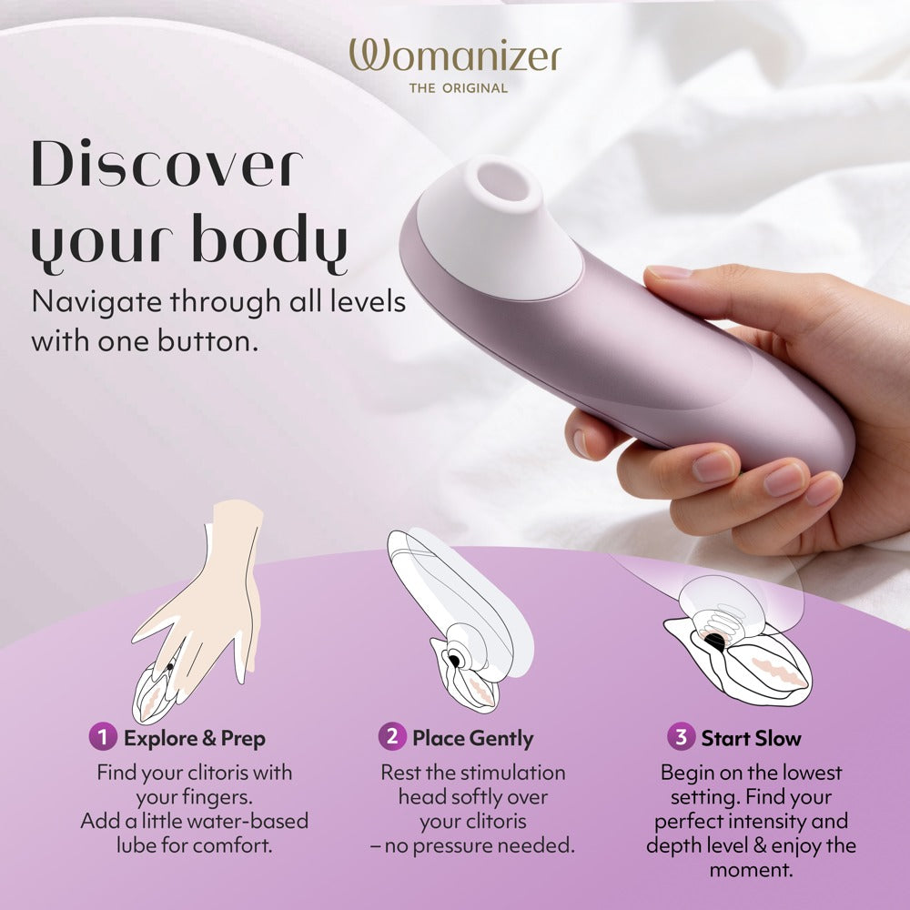 Womanizer Pro Klitorisstimulator mit 11 Intensitäten – Lila
