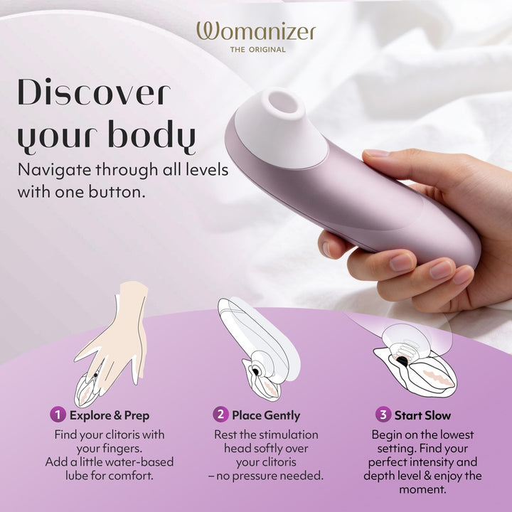 Womanizer Pro Klitorisstimulator mit 11 Intensitäten – Lila