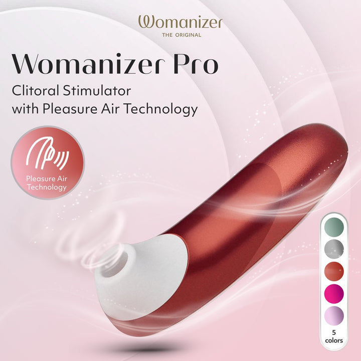 Womanizer Pro Klitorisstimulator mit 11 Intensitäten – Rot