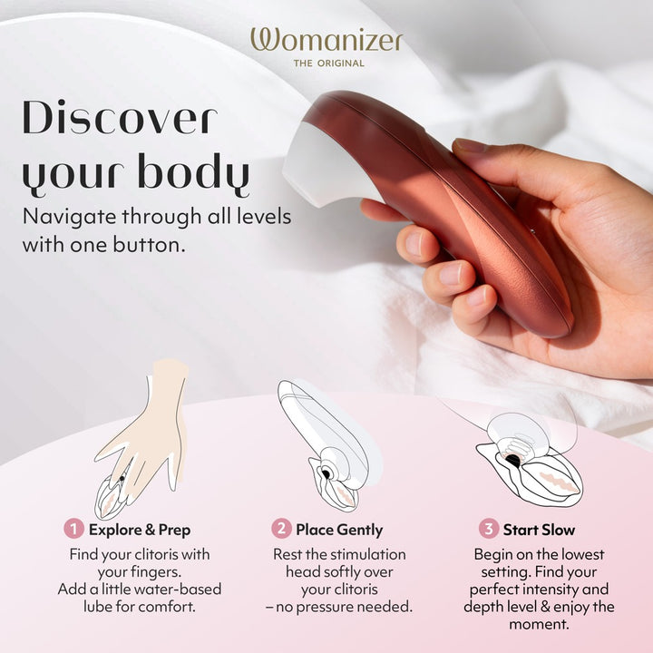Womanizer Pro Klitorisstimulator mit 11 Intensitäten – Rot