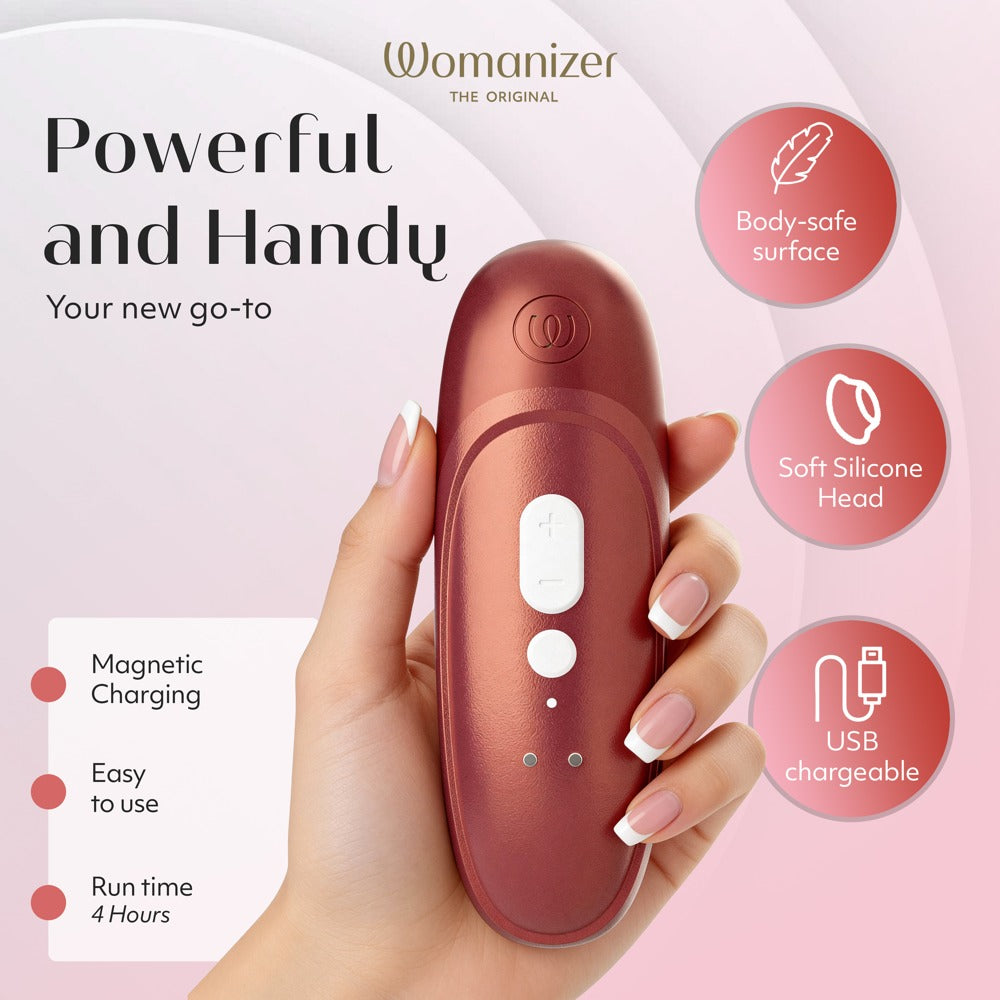 Womanizer Pro Klitorisstimulator mit 11 Intensitäten – Rot